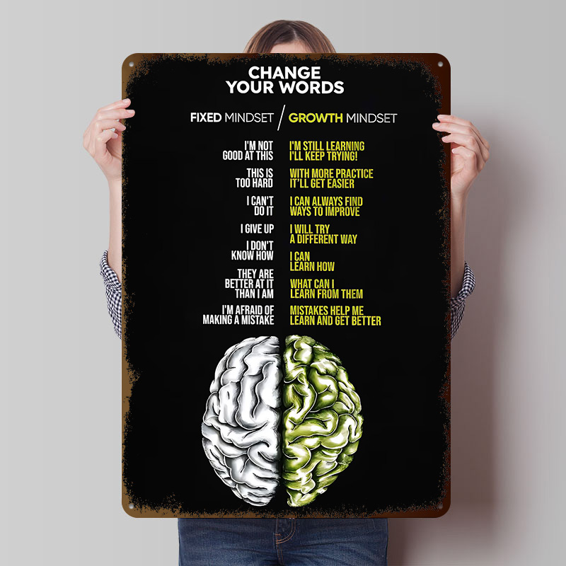Retro Gaming Words - Poster Logam Kustom dengan Tulisan yang