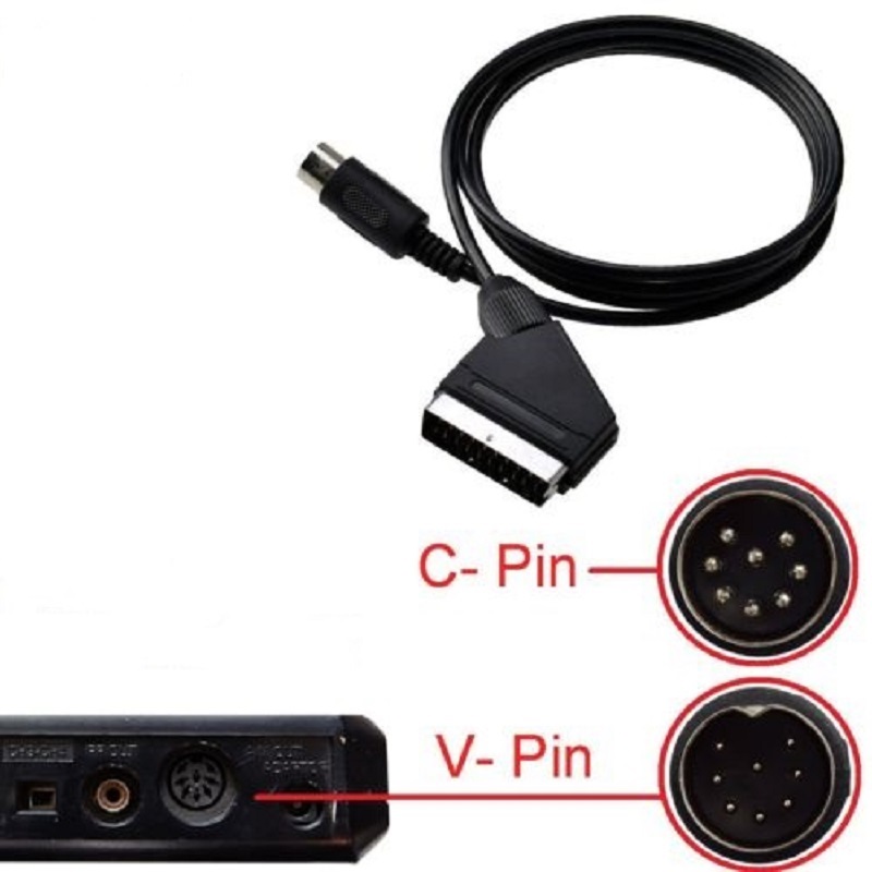 Retro Gaming Cables - Kabel SCART Pengganti 1.8M untuk Sega