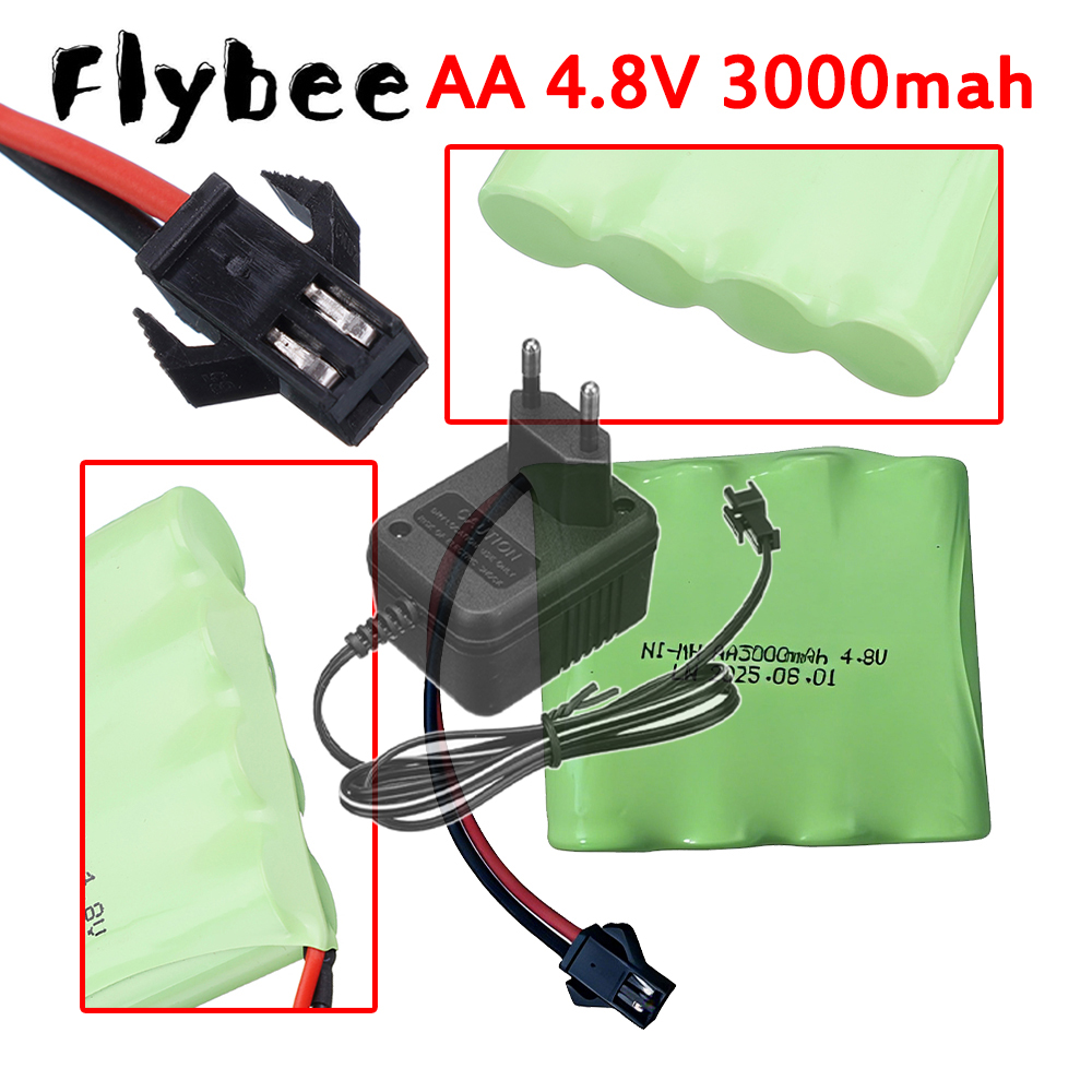 Rechargeable Battery Aa - Paket Baterai NiMH 4.8V 3000mAh Isi