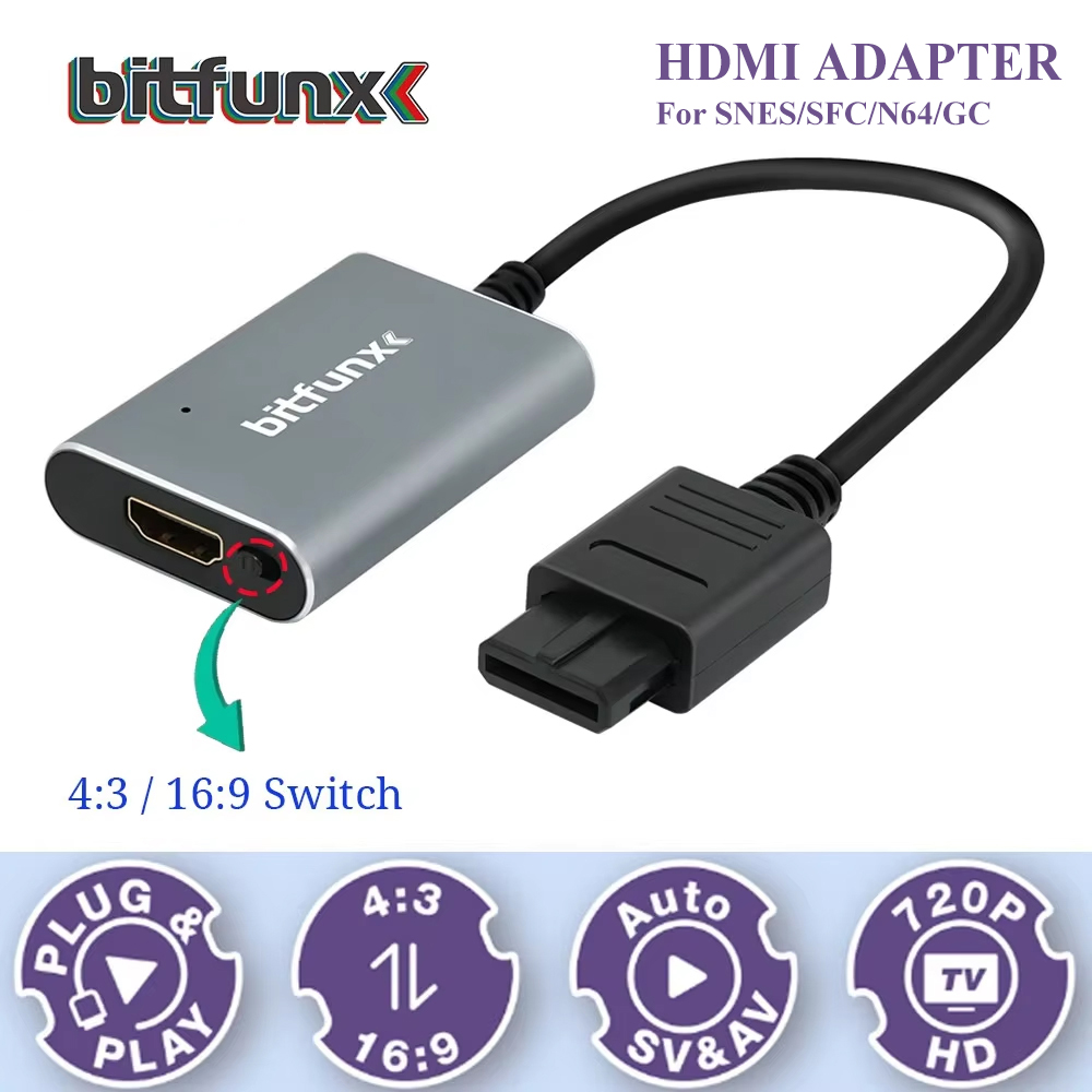 Retro Gaming On - Bitfunx 720P Svideo / AV Ke