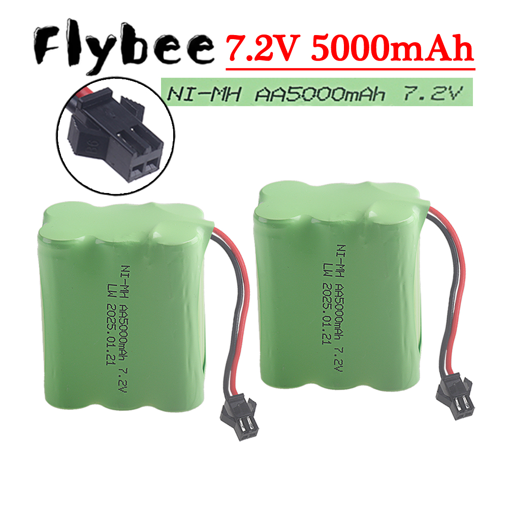 Rechargeable Battery Aa - (Steker SM-2P) Baterai NiMH 7.2V 5000Mah