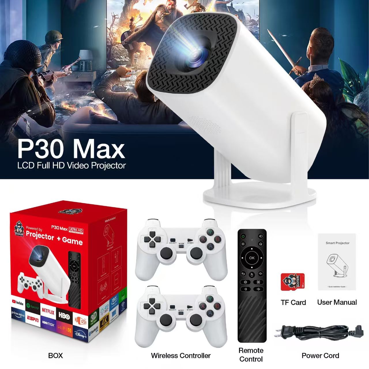 Retro Gaming With Projector - Proyektor Game 3D P30MAX Konsol Game