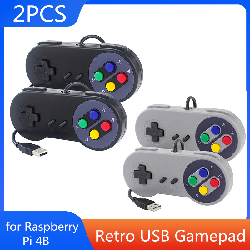 2 Buah USB Gamepad Retro Gamin - Retro Gaming Raspberry Pi 4 ulasan dan harga