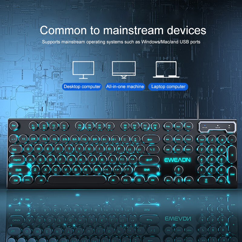 Keyboard Gaming Mesin Ketik EW - Retro Gaming Keyboard ulasan dan harga