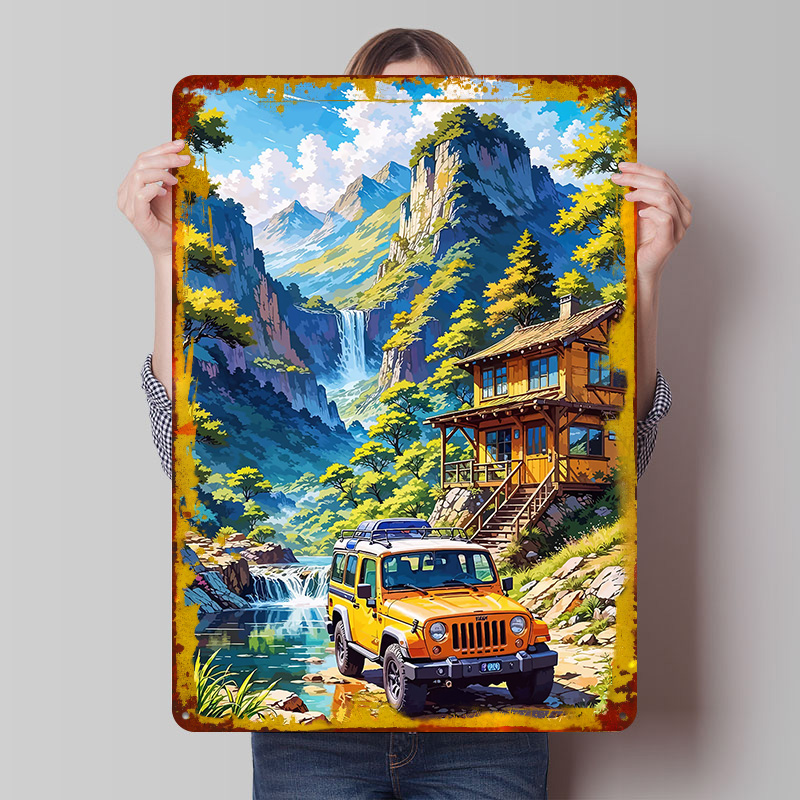Poster Logam Kendaraan Off-Roa - Retro Gaming On ulasan dan harga
