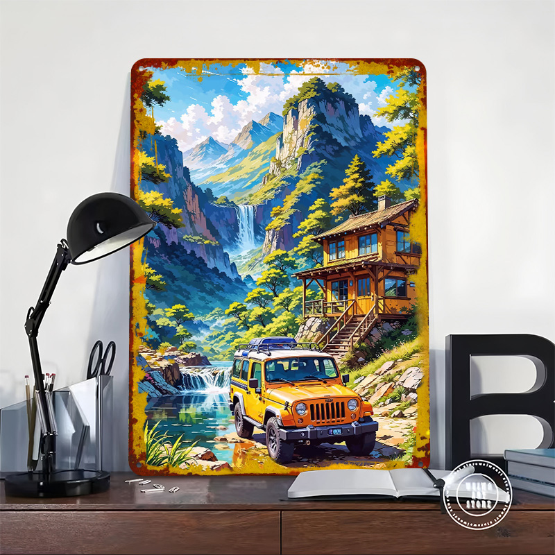 Poster Logam Kendaraan Off-Roa - Retro Gaming On ulasan dan harga