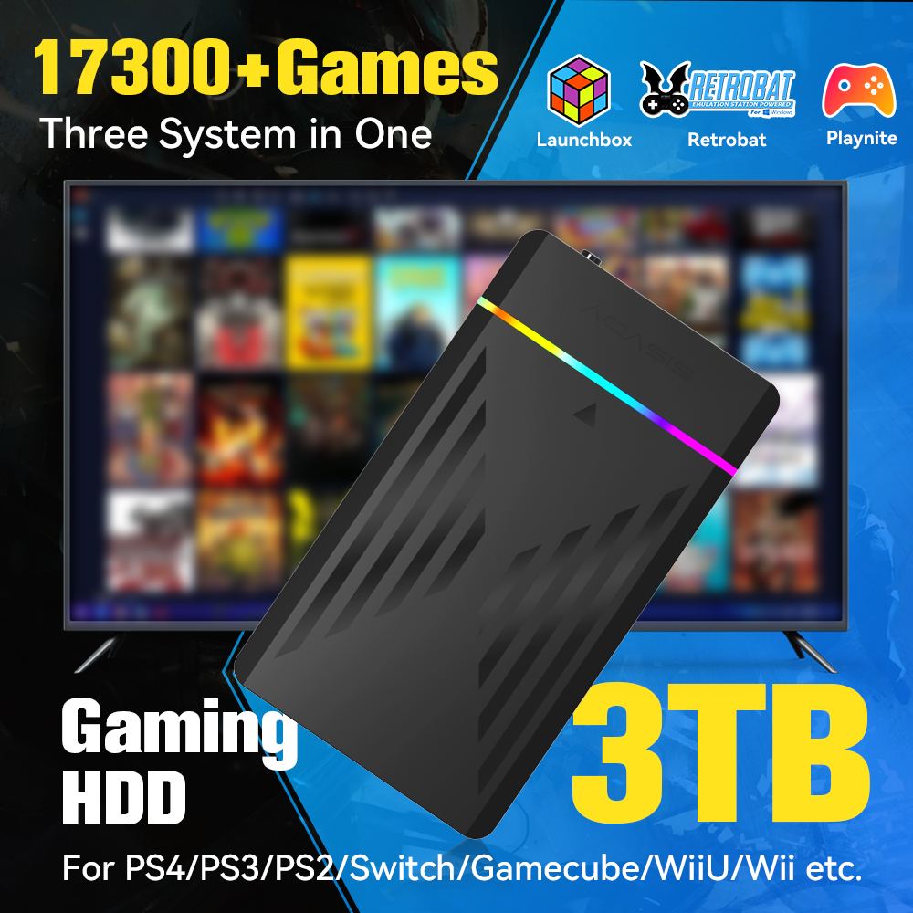 HDD Gaming portabel 3TB, konso - Retro Gaming Ps2 ulasan dan harga